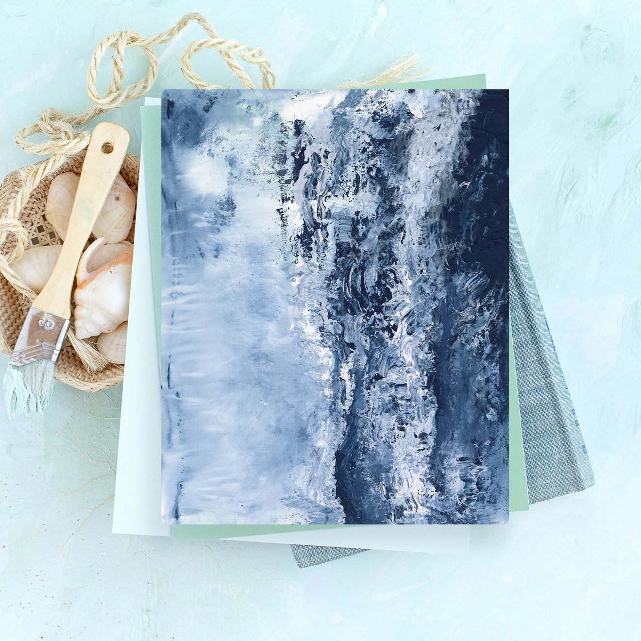 Aerial Ocean Canvas Wall Art - Image 9