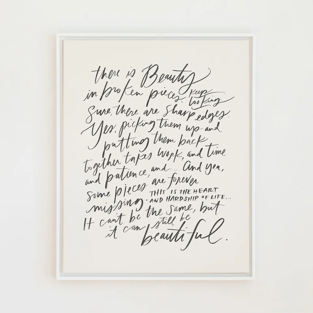 Beauty In Broken Pieces Canvas Wall Art - Image 3