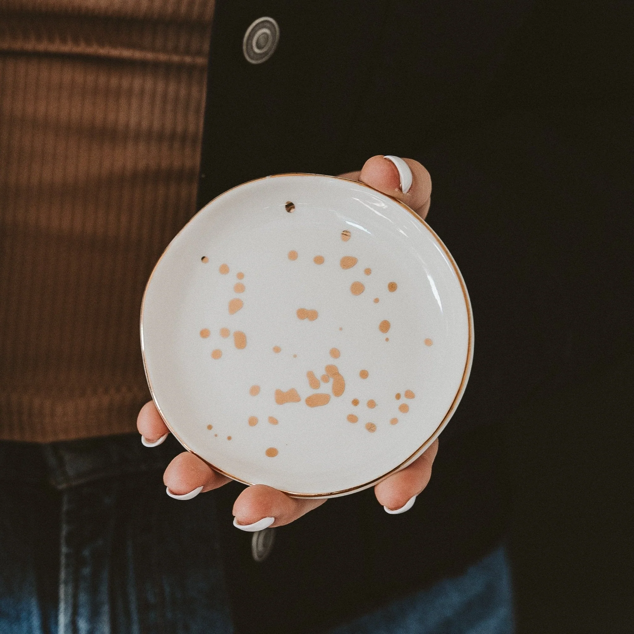 Gold Speckled Jewelry Dish - Image 3