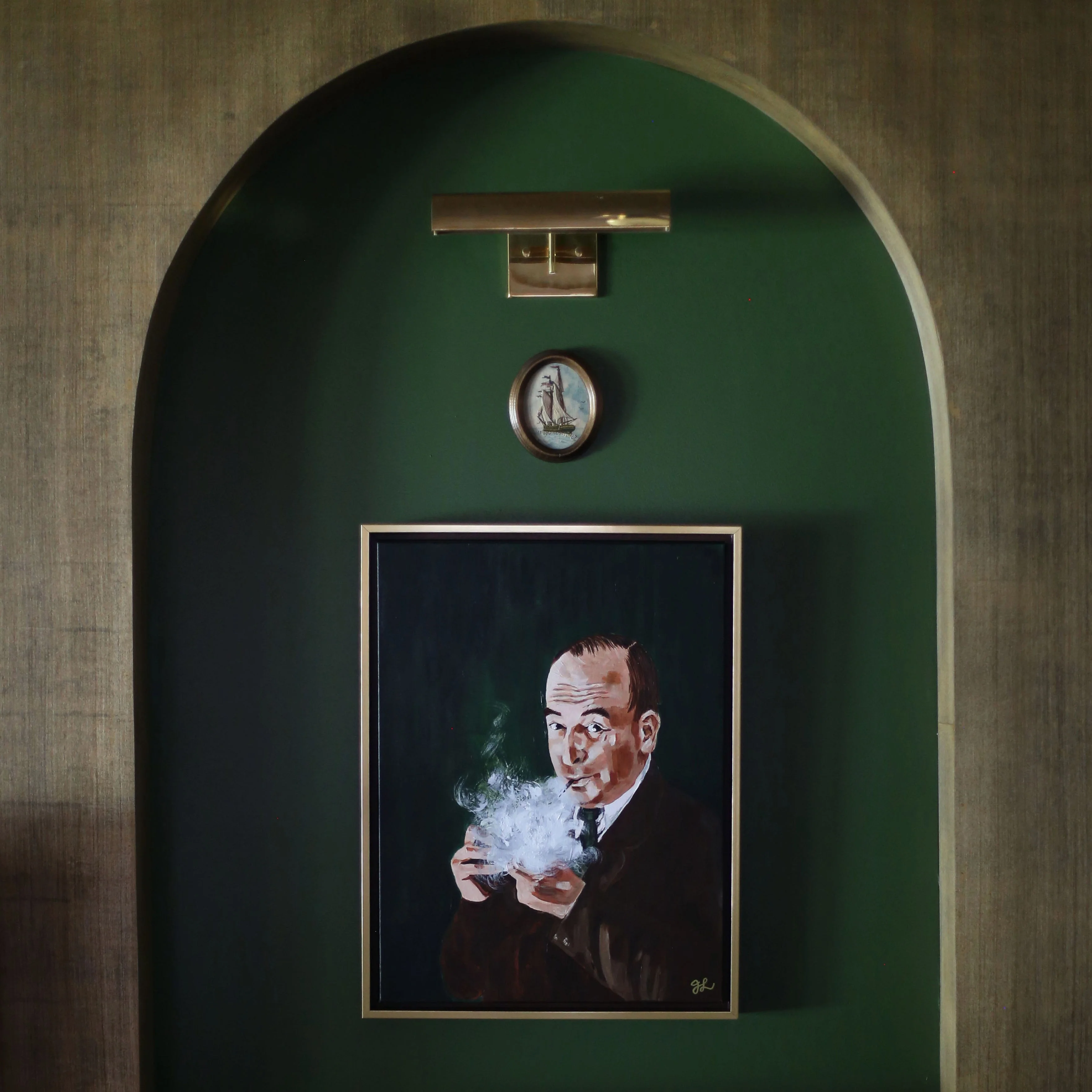 Lewis and His Pipe Canvas Wall Art - Image 5