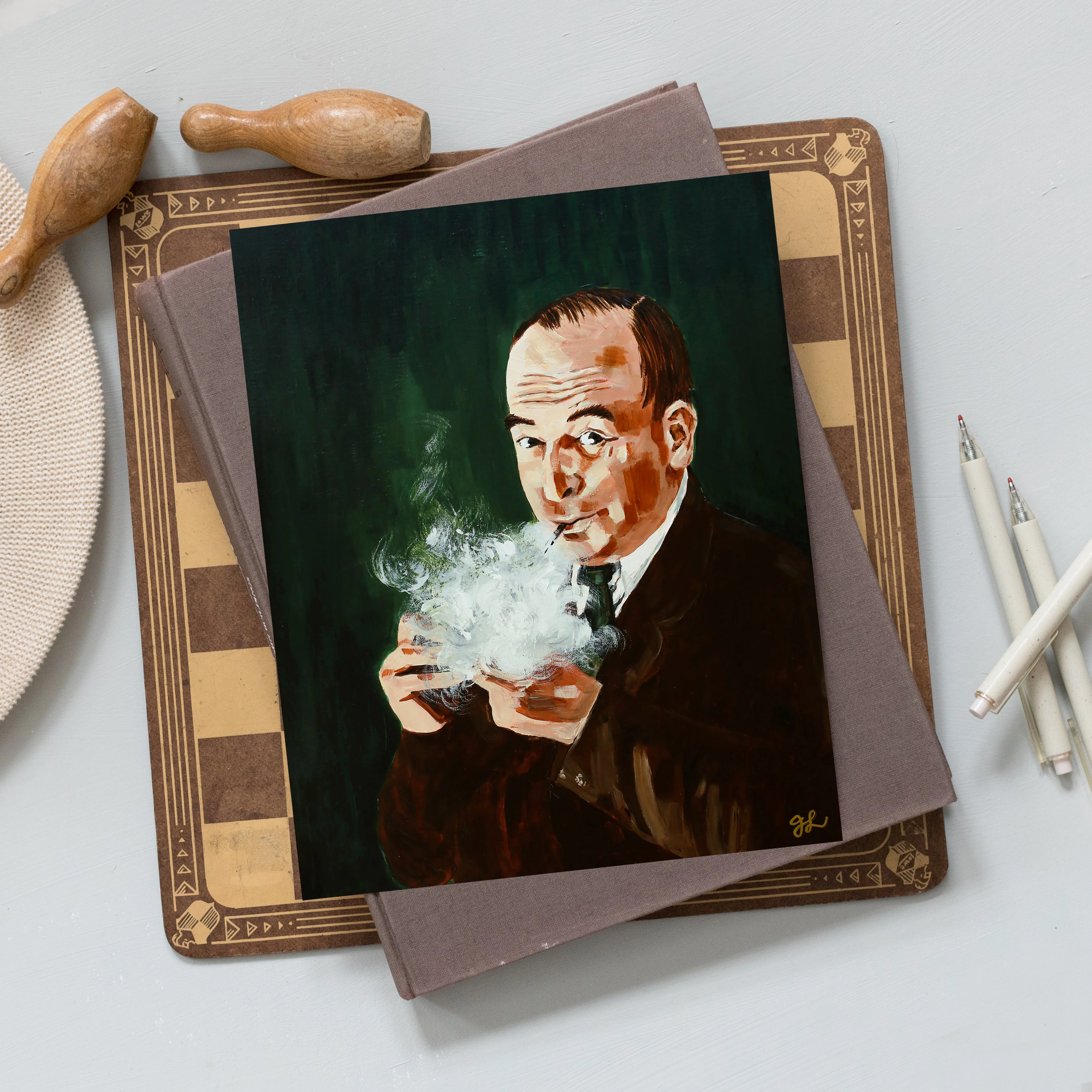 Lewis and His Pipe Canvas Wall Art - Image 9