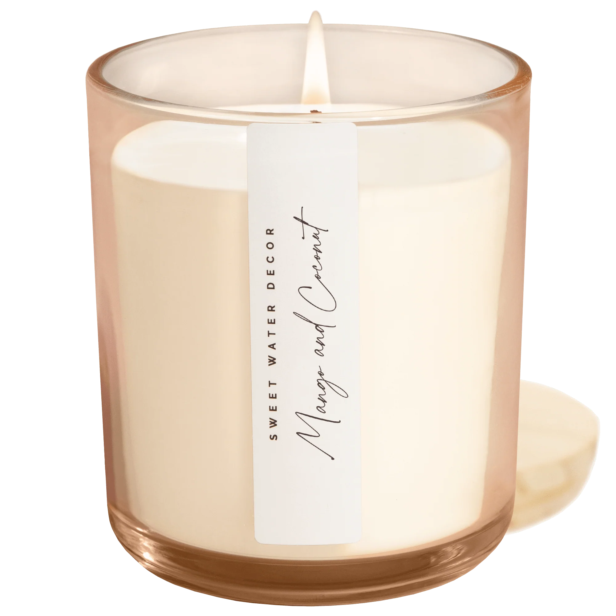 Mango and Coconut Soy Candle (12oz Tinted Glass Jar) - Image 3