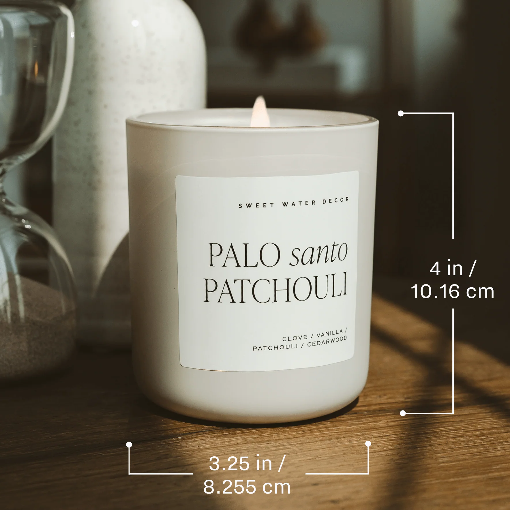 Palo Santo Patchouli Soy Candle (15oz Tan Matte Jar) - Image 7