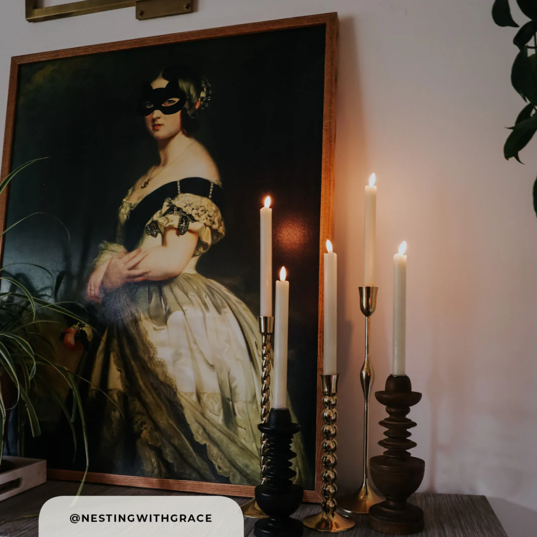Queen Victoria and Her Cat Mask Canvas Wall Art - Image 5