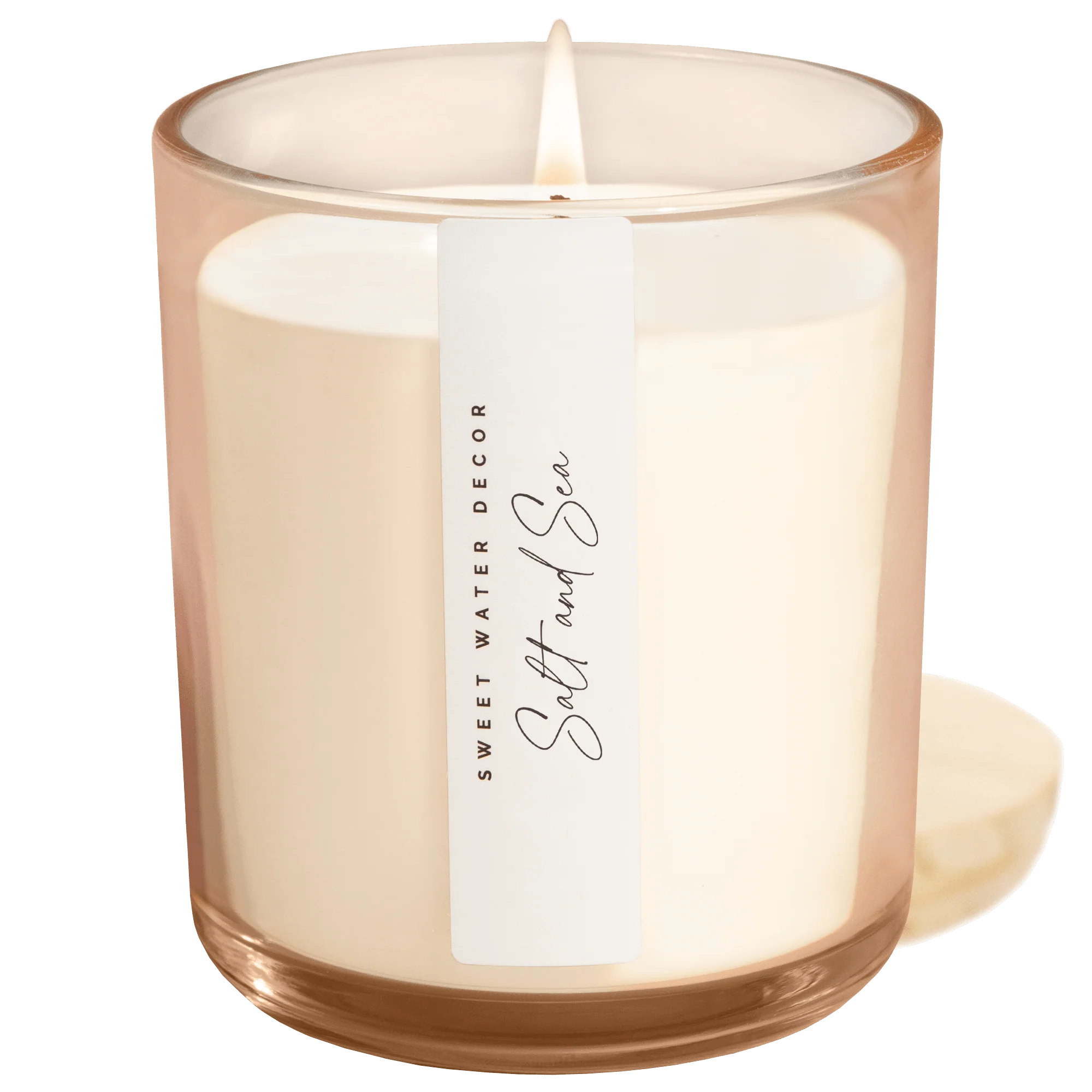 Salt and Sea Soy Candle (12oz Tinted Glass Jar) - Image 3