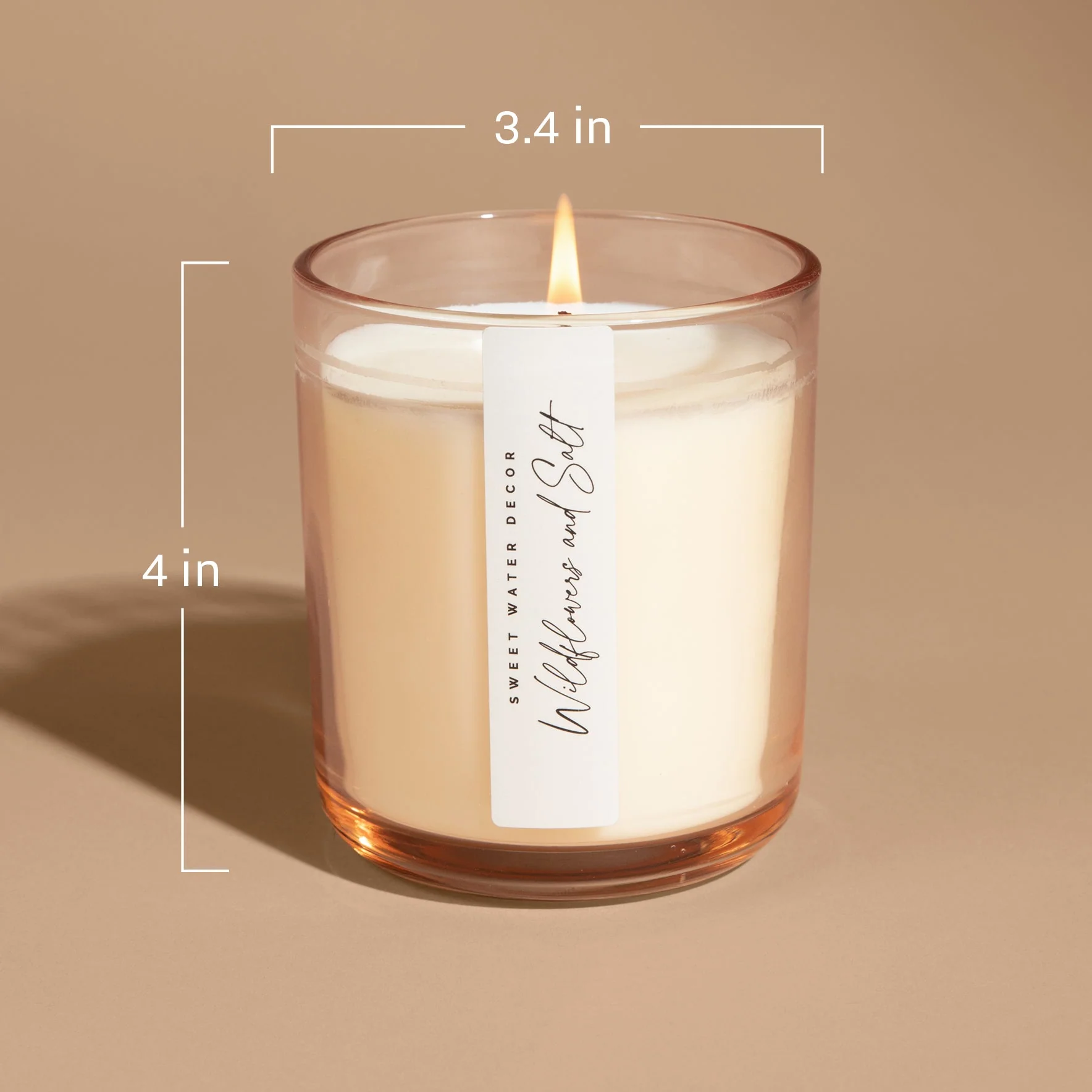 Salt and Sea Soy Candle (12oz Tinted Glass Jar) - Image 6