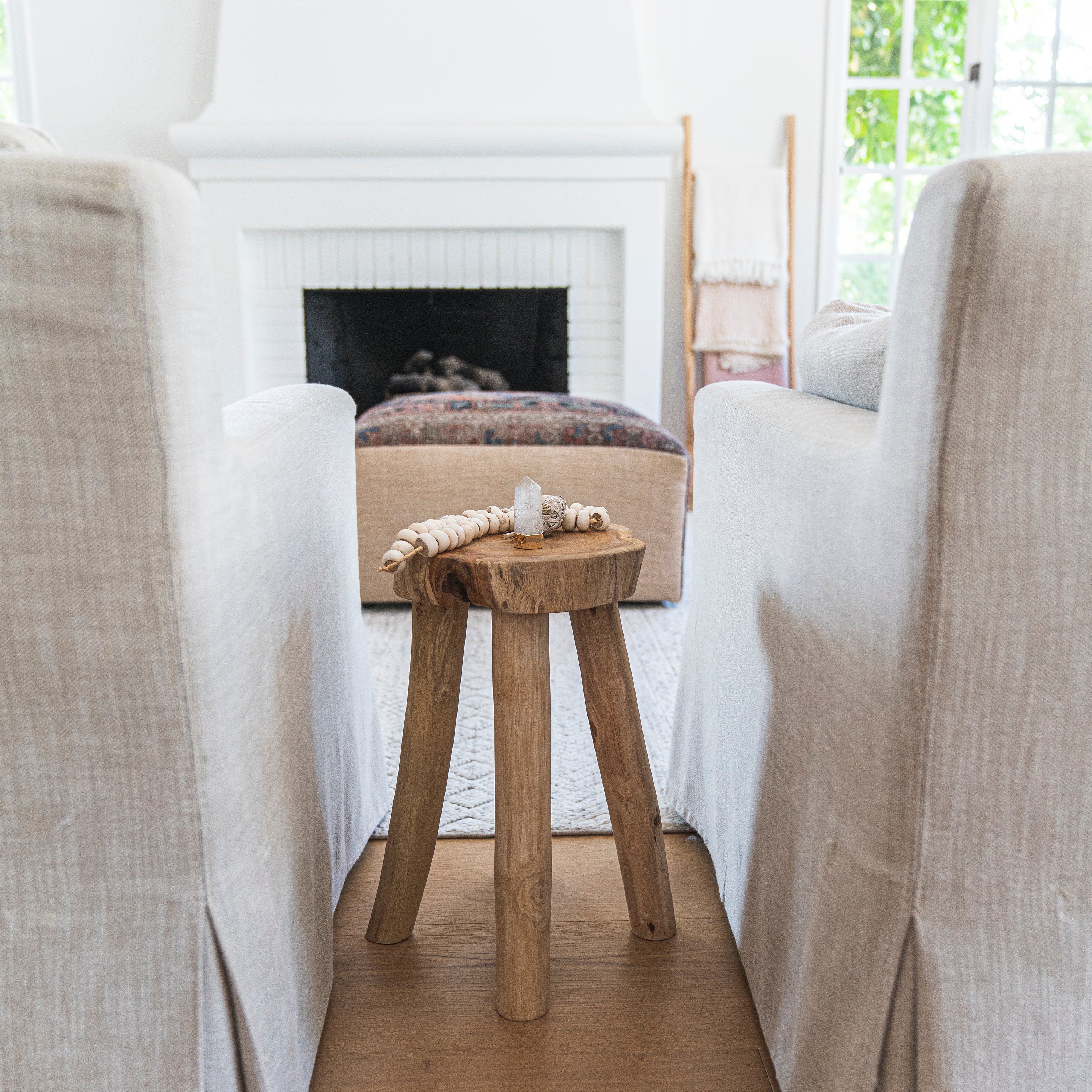 Solid Teak Stool - Image 6