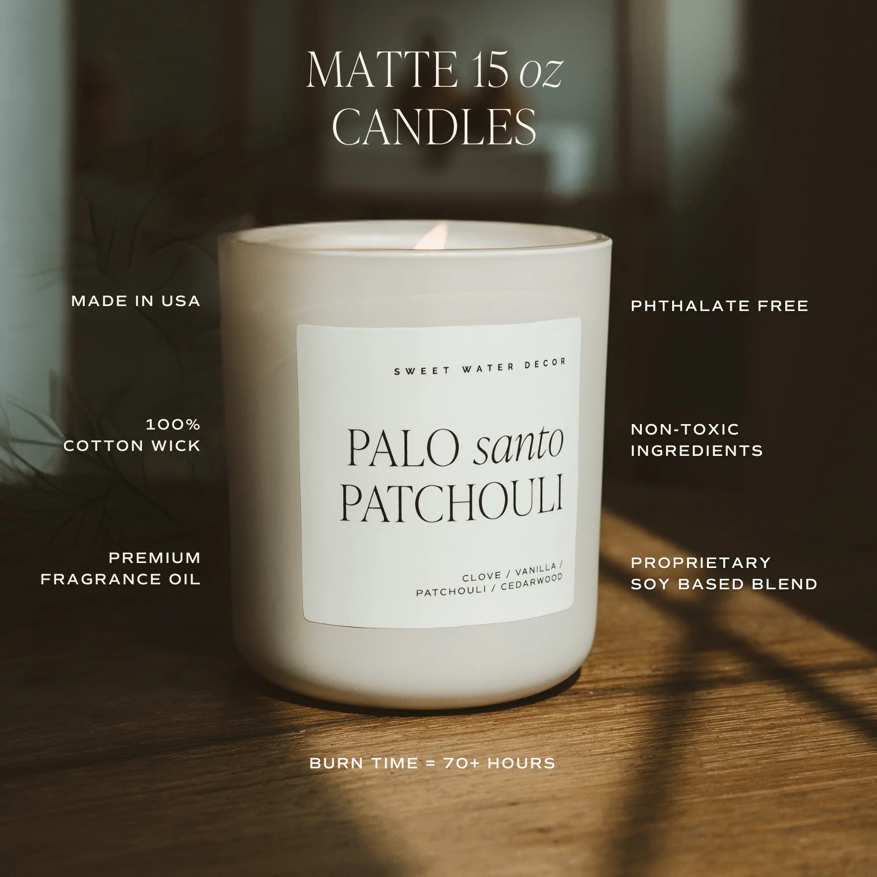 Warm and Cozy Soy Candle (15oz Tan Matte Jar) - Image 5
